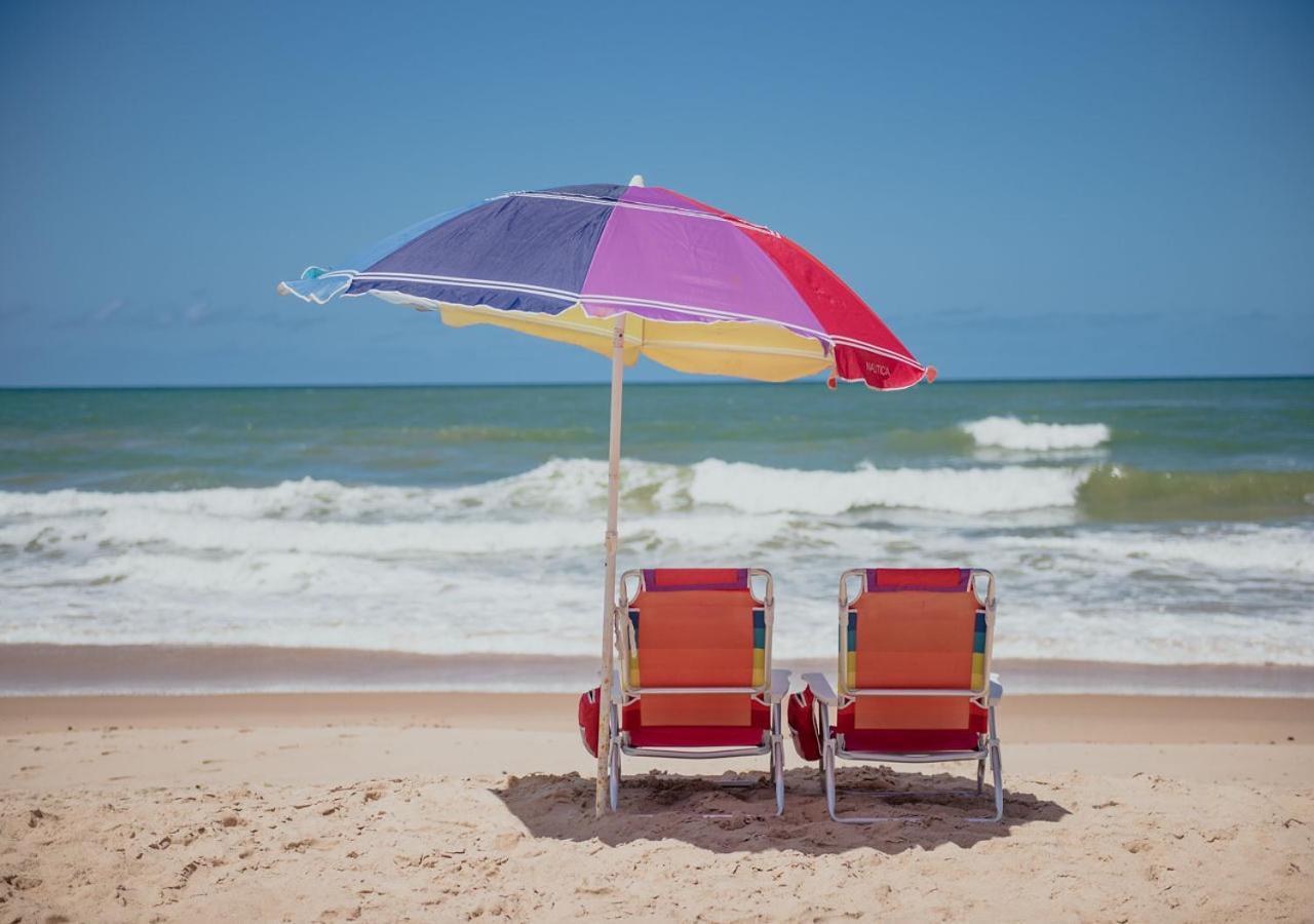Flat Guarajuba Beira da Praia pé na areia Exterior foto